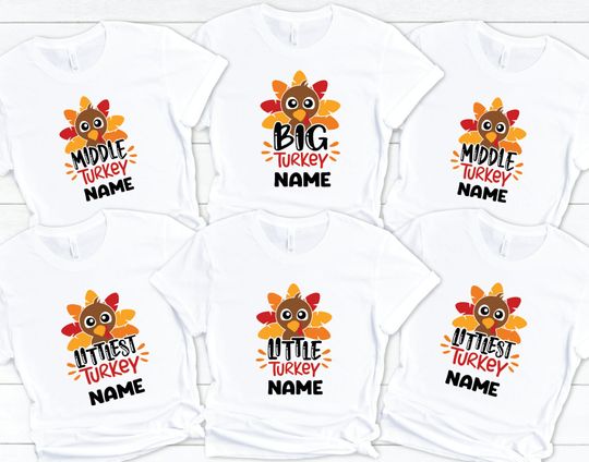 Discover Personalized Thanksgiving Shirt, Cost is per 1 shirt, Matching Family Shirt