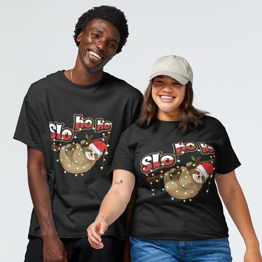 Discover Slo Ho Ho Funny Christmas Xmas Sloth Classic T-Shirt