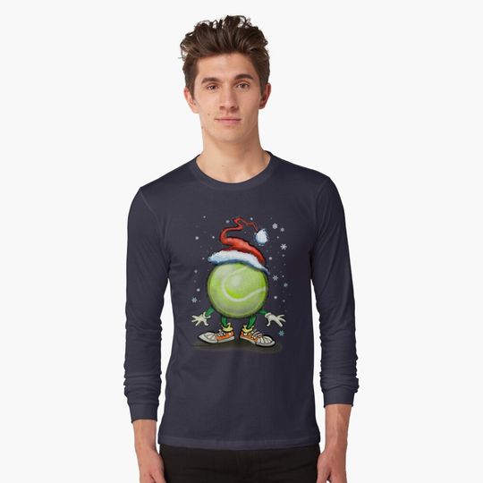 Discover Tennis Christmas Long Sleeve T-Shirt