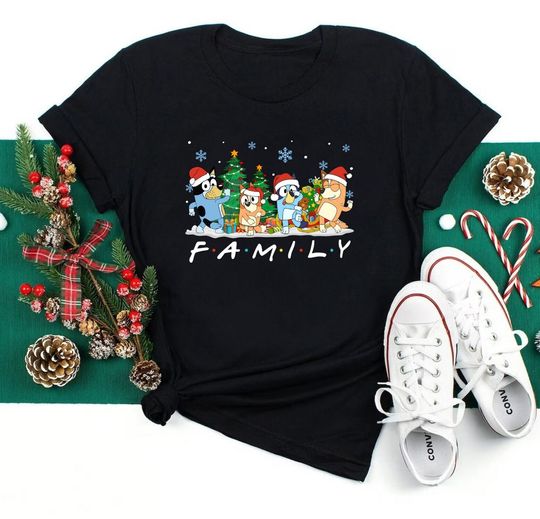Discover Christmas BlueyDad Family Party T-Shirt
