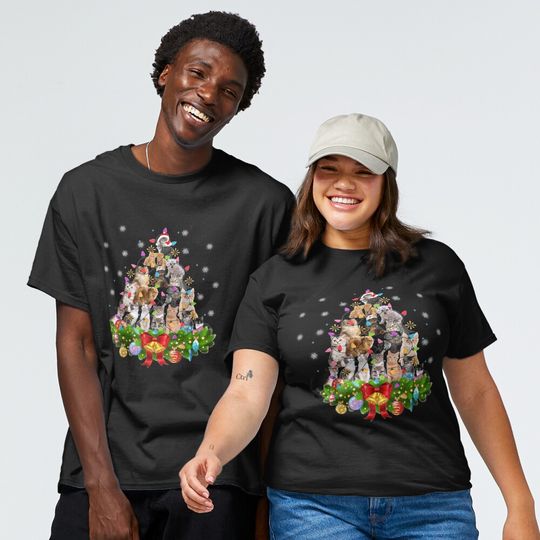 Discover Funny Cat Christmas Tree Xmas Gifts Classic T-Shirt