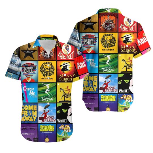 Discover Favorite Musicals Broadway Shows Hawaiian Shirt