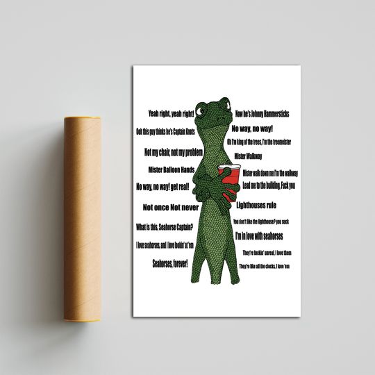 Discover Lizard Quotes from Drinking Out of Cups Premium Matte Vertical Poster