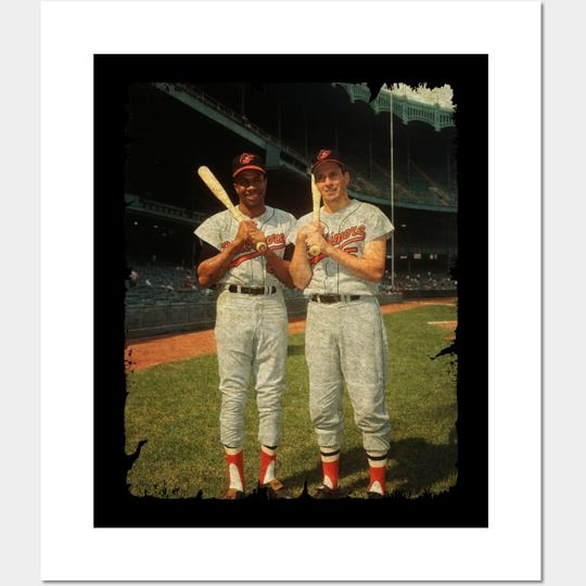 Discover Frank Robinson and Brooks Robinson Baseball Legendary Poster