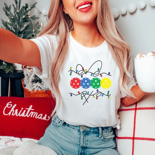 Discover Cute Women's Pickleball Christmas Tee