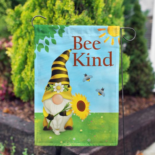Discover Be Kind Gnome Thanksgiving Garden Flag
