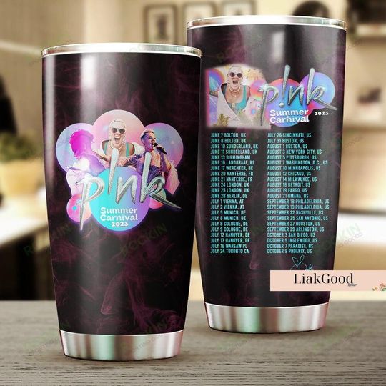 Discover P!nk Summer Carnival 2023 Tumbler, Pink Concert Tumbler, Pink Singer Tour, Music Festival Tumbler