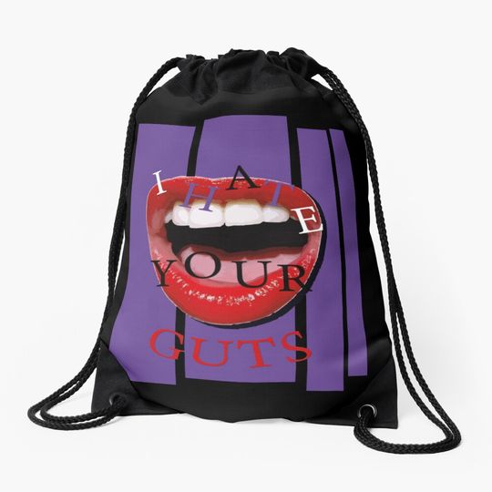 Discover I hate your guts Drawstring Bag