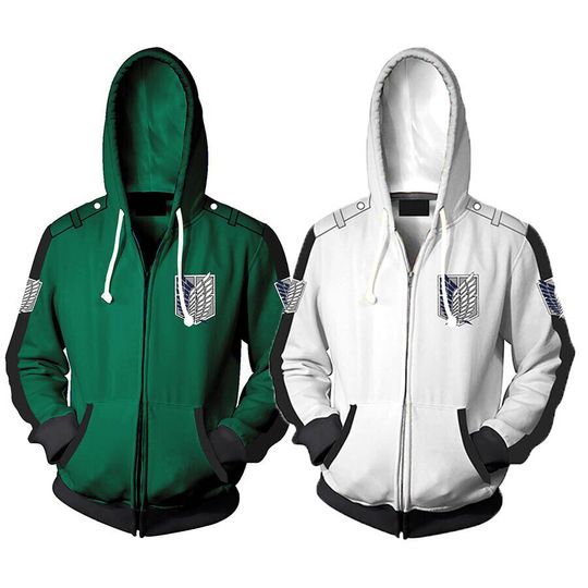 Discover AO Titan 3D Zip Hoodie, Costume Halloween Cosplay Hoodie