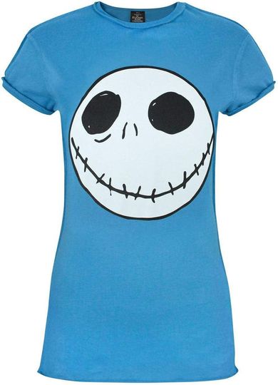 Discover Nightmare Before Christmas Jack Reverse Seam Women's T-Shirt Blue