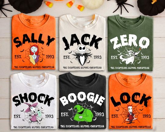 Discover Nightmare Before Christmas Characters Group shirt