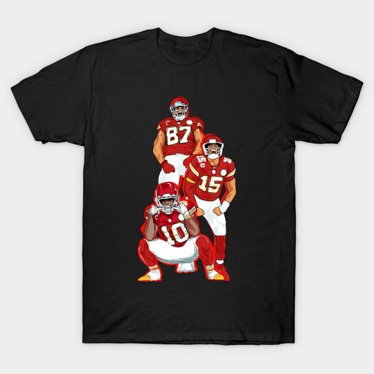 Discover Mahomes & Tyreek Hill & Travis Kelce - Mahomes - T-Shirt