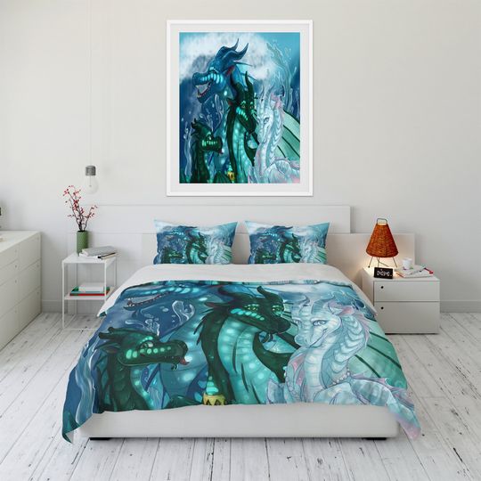 Discover Firewing Wyvern Quilt Cover Soft Three-Piece Bedding Set