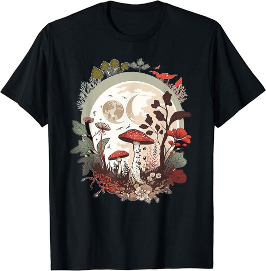 Discover Aesthetic Goblincore and dark Cottagecore Mushroom T-Shirt