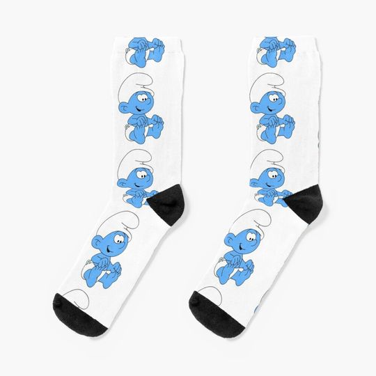Discover Copy of Baby smurf 80s cartoon and toy Socks