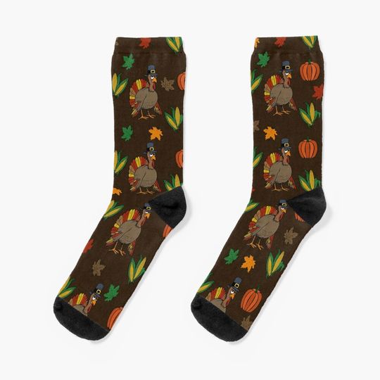 Discover Thanksgiving Turkey pattern Socks