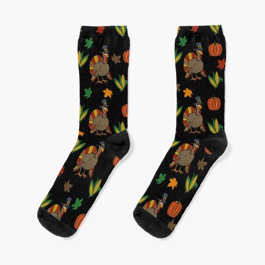 Discover Thanksgiving Turkey pattern Socks