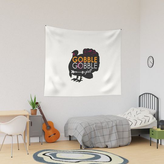 Discover Gobble Gobble Y'all Thanksgiving Turkey Tapestry