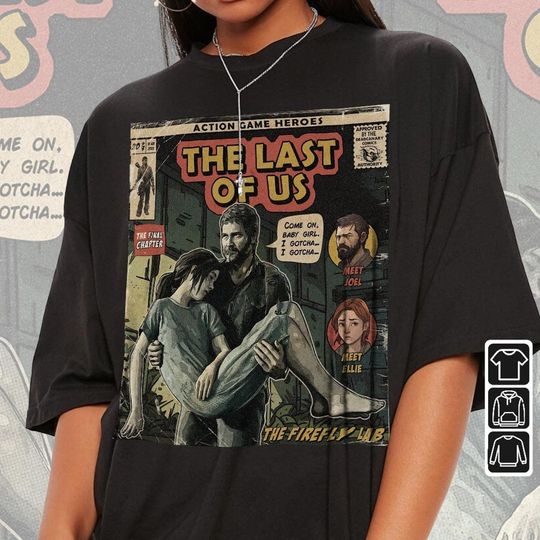 Discover The Last Of Us Comic Shirt, The Last Of Us 90S Vintage Merch Book Art