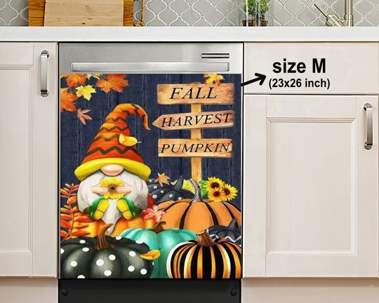 Discover Fall Harvest Pumpkin Dishwasher cover, Dishwasher Cover