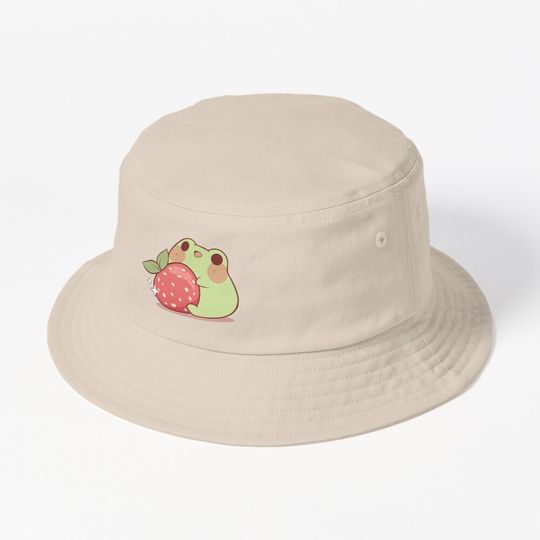 Discover Frog with strawberry Bucket Hat