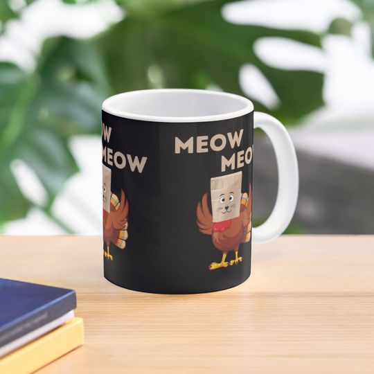 Discover Meow Meow Turkey Funny Thanksgiving Mug