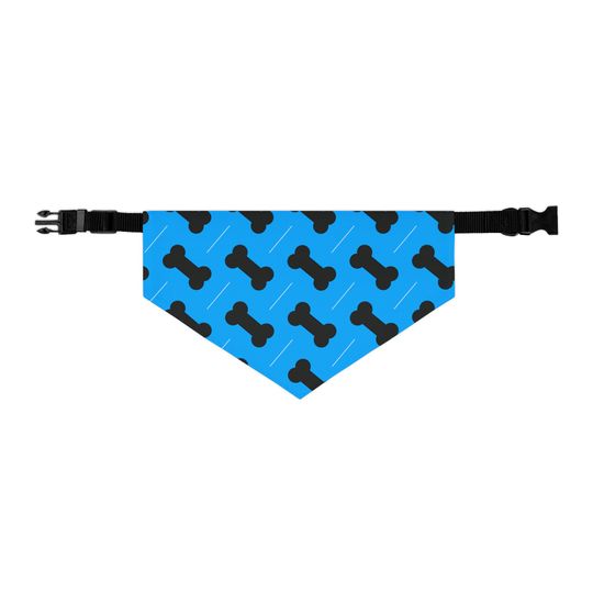 Discover Pet Bandana Collar - Dog Bones - Blue