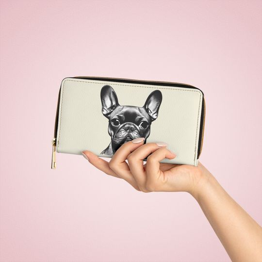 Discover French Bulldog zipper wallet Dog zipper purse gift puppy lover teens wallet