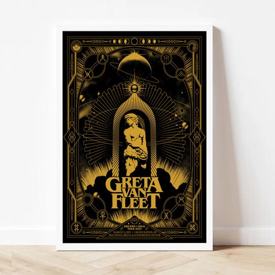 Discover Dreams In Gold Tour 2022, Greta Van Fleet Poster