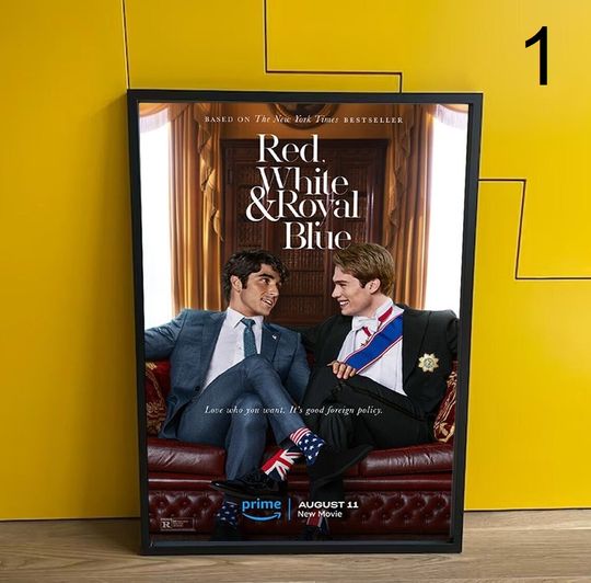Discover Red, White & Royal Blue Poster, Romance Comedy Film Poster