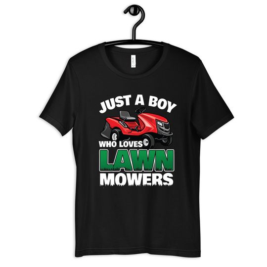 Discover Boy Who Loves Lawnmowers Shirt, Lawn Kids Tee, Lawn Mowing T-Shirt