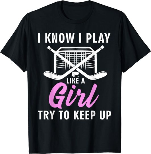 Discover Cool Ice Hockey For Women Girls Field Hockey Lover Team T-Shirt