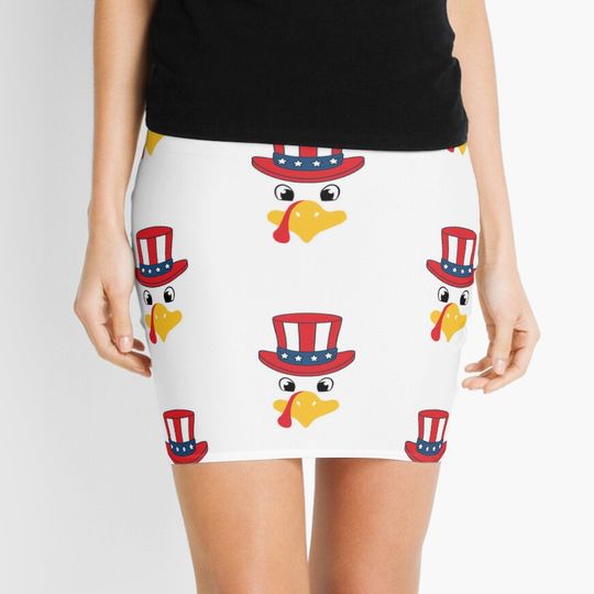 Discover Funny Turkey With Hat Mini Skirt