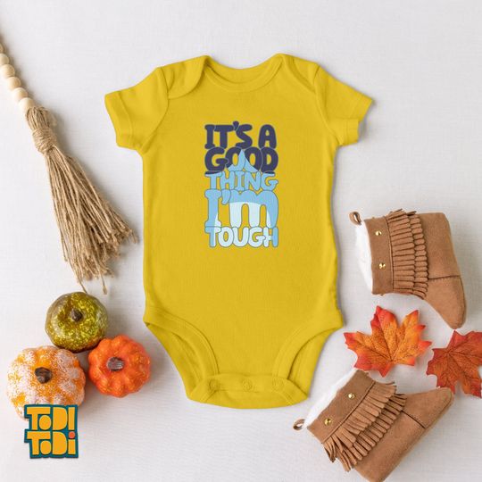 Discover BlueyDad Gift BlueyDad Baby Onesie "I'm Tough"