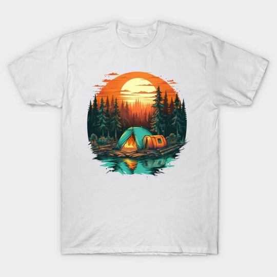 Discover Camping Scene #13 - Camping - T-Shirt