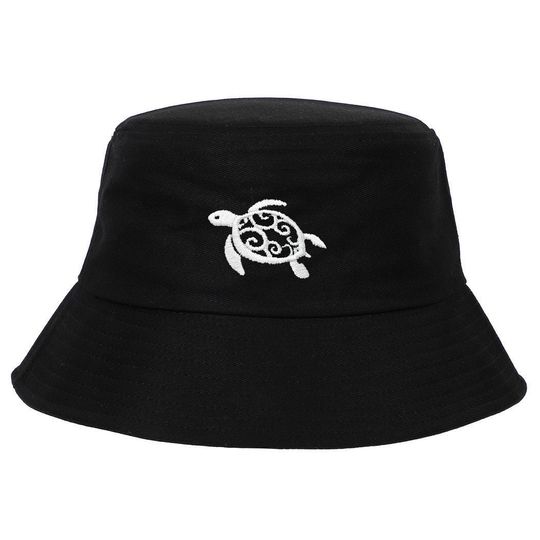 Discover Embroidered Sea Turtle Bucket Hat