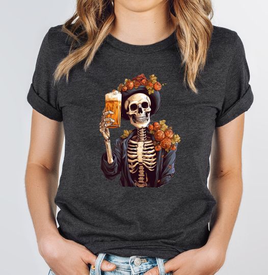 Discover Octoberfest Skeleton T-Shirt, Oktoberfest Shirts, Beer Shirt, I Love His Schnitzels Shirt