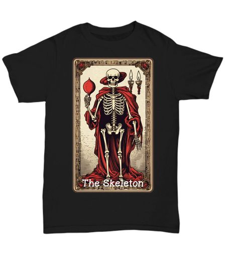 Discover The skeleton tarot card shirt