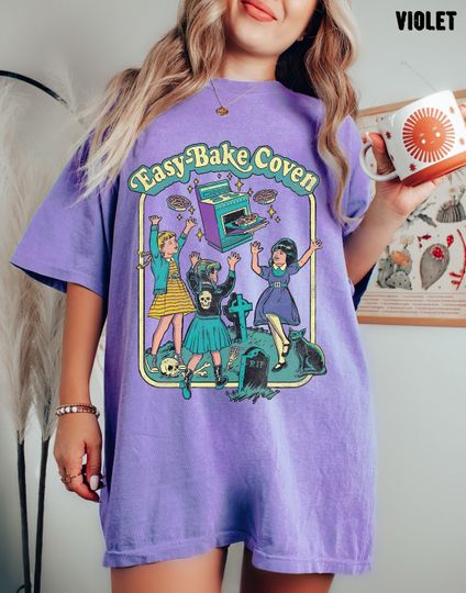 Discover Easy Bake Coven 90s Horror Movie Fan Oversized Vintage T Shirt, Halloween Tee