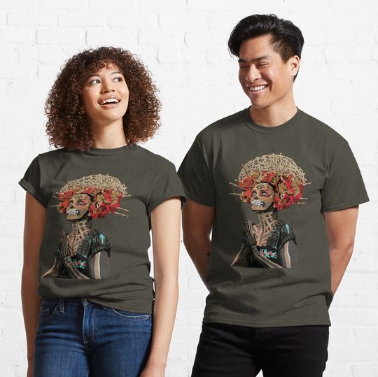 Discover Santa Muerte Classic T-Shirt  Santa Sugar Skull Gifts  Classic T-Shirt