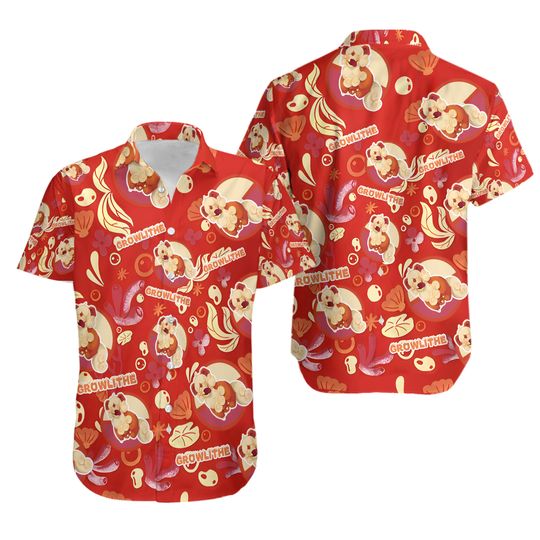 Discover PKM Growlithe Cute Under Water Type Hawaiian Shirt