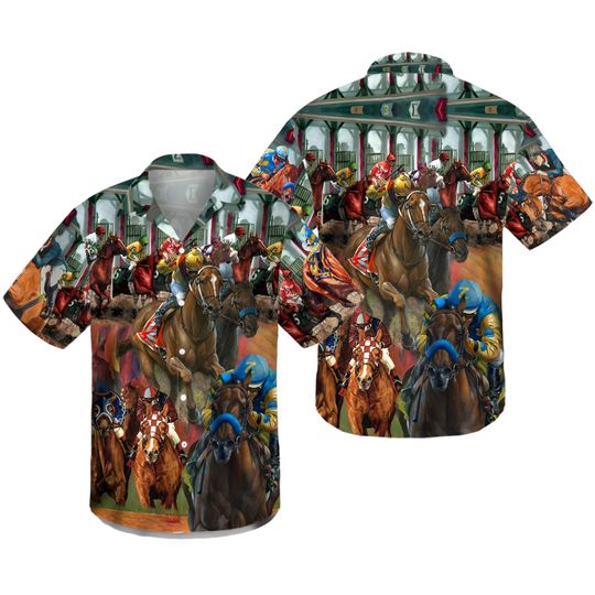 Discover Racing Horse American Hawaiian Shirt