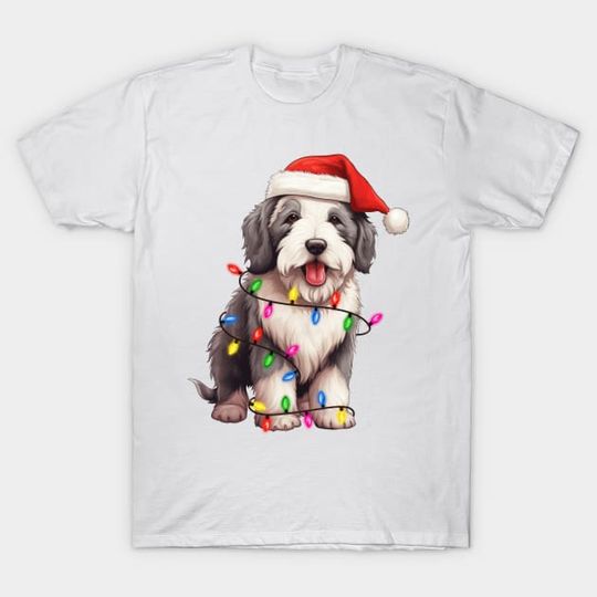 Discover Christmas Old English Sheepdog - Christmas - T-Shirt