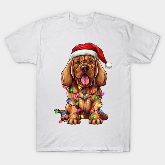 Discover Christmas Bloodhound - Christmas - T-Shirt