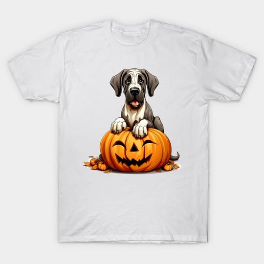 Discover Great Dane Dog inside Pumpkin #1 - Halloween - T-Shirt