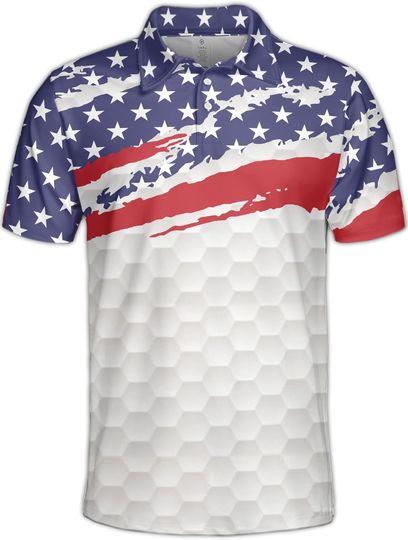 Discover American Flag Patriotic Polo Shirt