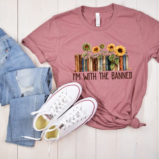 Discover I'm With The Banned, Banned Books Shirt, Reading Shirt, Librarian Shirt