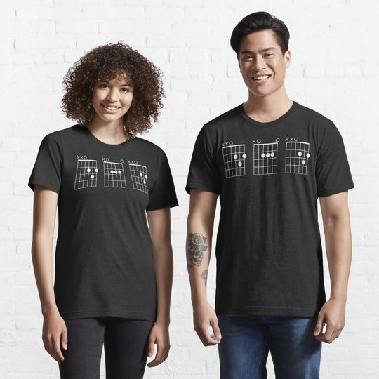 Discover Guitarist Dad Fathers Day - Dad Guitar Chords Essential T-Shirt