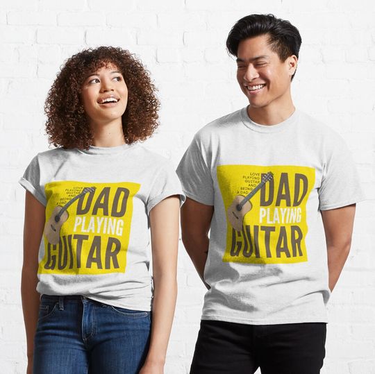 Discover dad playing guitar Classic T-Shirt