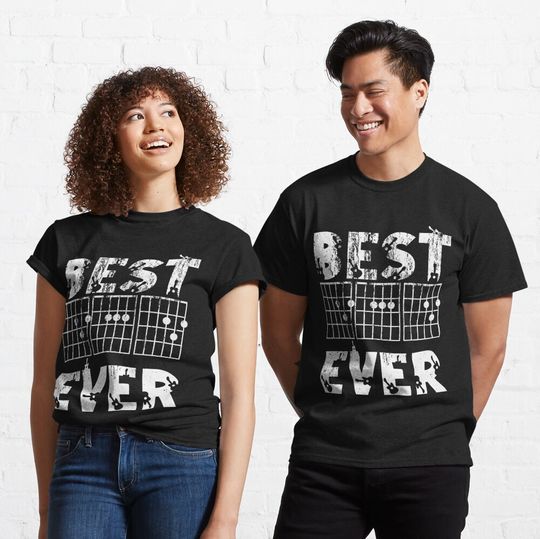 Discover Vintage Best Guitar Dad Ever - Funny Vintage Guitar Gift Classic T-Shirt